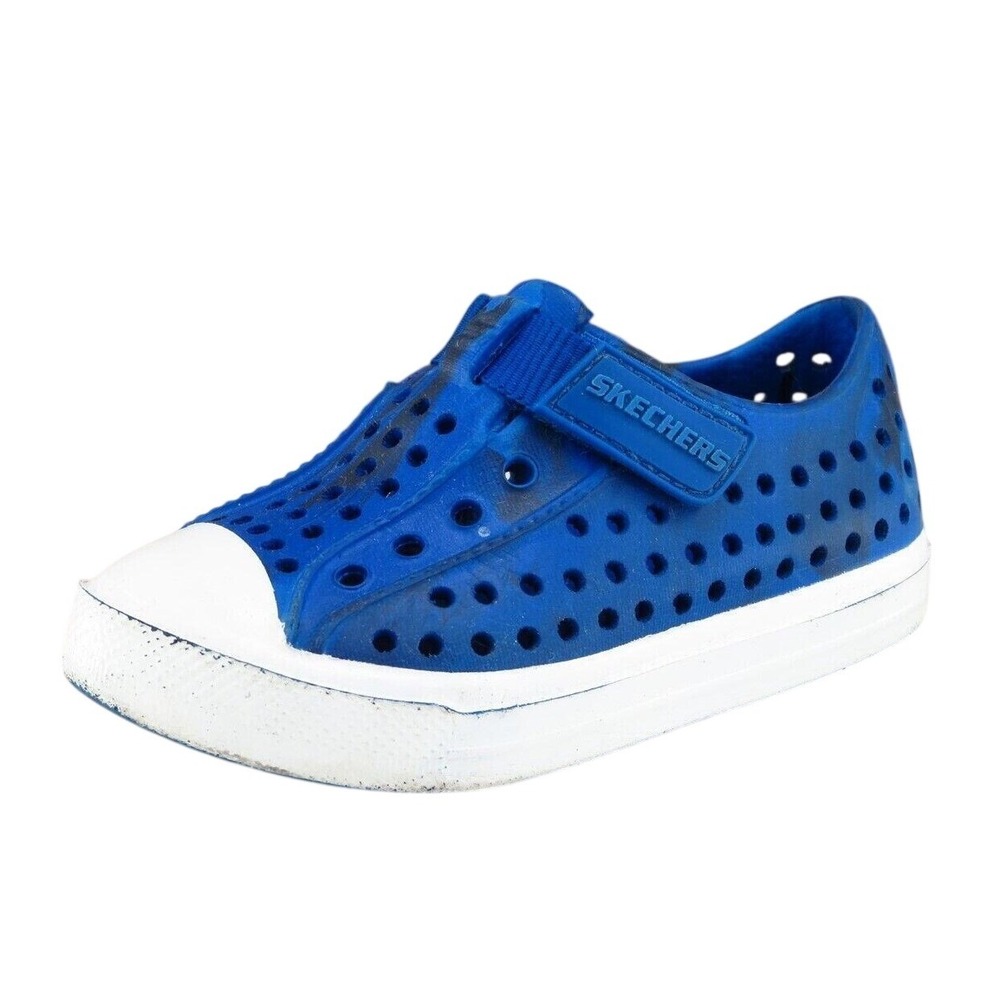 SKECHERS Sz‎ 6 Toddler Shoes Boys Slip-On Blue Synthetic Medium